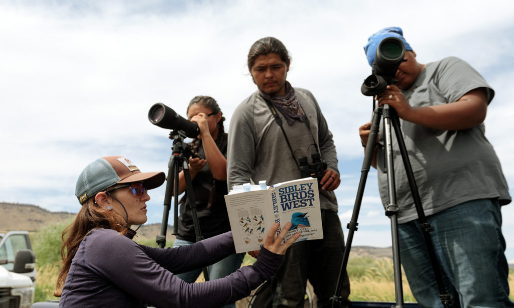 Stewards conduct duck brood surveys with Teresa Wicks, Eastern Oregon Field Coordinator with the Audubon Society of Portland. Photo by Sage Brown.