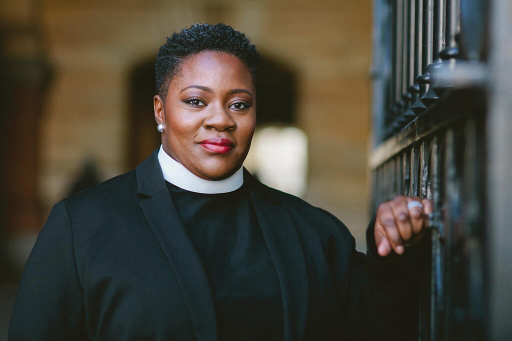 A portrait of Rev. Naomi Washington-Leapheart.