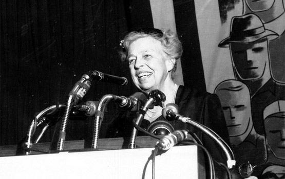 Eleanor Roosevelt addresses AFL-CIO.