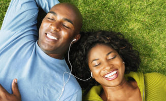 Couple Listening to Music photo from Shutterstock