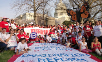 Supporters of the Alabama Coalition for Immigrant Justice in Washington