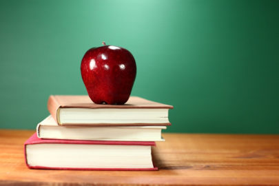 Shiny teacher's apple. Photo by Shutterstock.