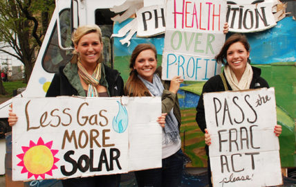 Anti-fracking protesters.