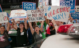 New York anti-fracking rally