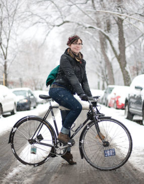 Amanda Winter biking by Martha Williams