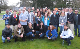 The students from Deb Arthur’s “Inside-Out” class. Photo by C.J. Drake.