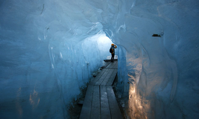 Rhône Glacier photo from Shutterstock