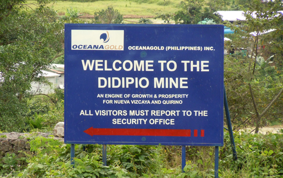 OceanaGold sign
