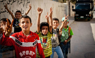 Palestinian Boys photo by Omar Chatriwala