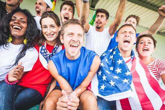 Celebrating With USA Flag from Shutterstock