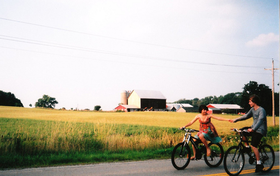 Bike ride at the farm.