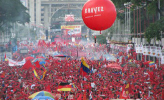 Supporters of Hugo Chavez