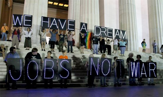 Lincoln Memorial LightBrigade. Photo by Elvert Barnes.