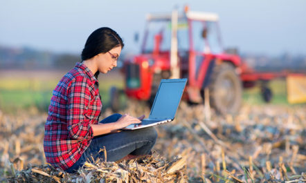 Farmer With Computer photo from iStock