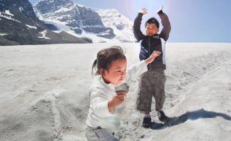 Kids in Ice Field photo by John Corvera