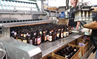 Bayern Brewing’s bottle-washing machine. Photo courtesy of Bayern Brewing.