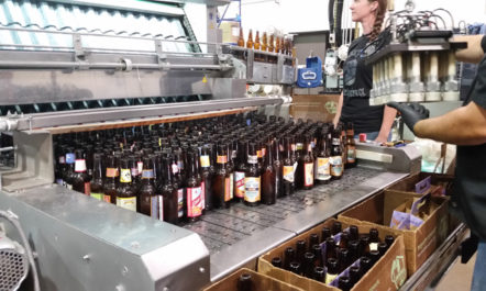 Bayern Brewing’s bottle-washing machine. Photo courtesy of Bayern Brewing.