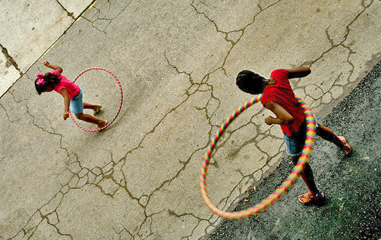 Girls hooping