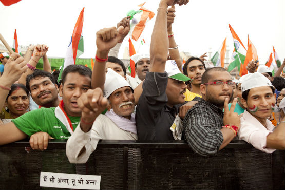 Anti corruption rally in India. Photo by Ishan Khosla.