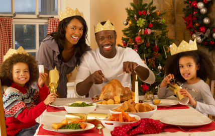 Family christmas dinner by shutterstock